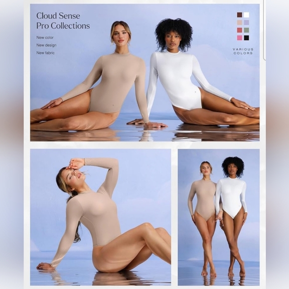 Popilush Women's Black Turtle Neck Shapewear Tummy Control Bodysuit Size Large - Picture 3 of 10